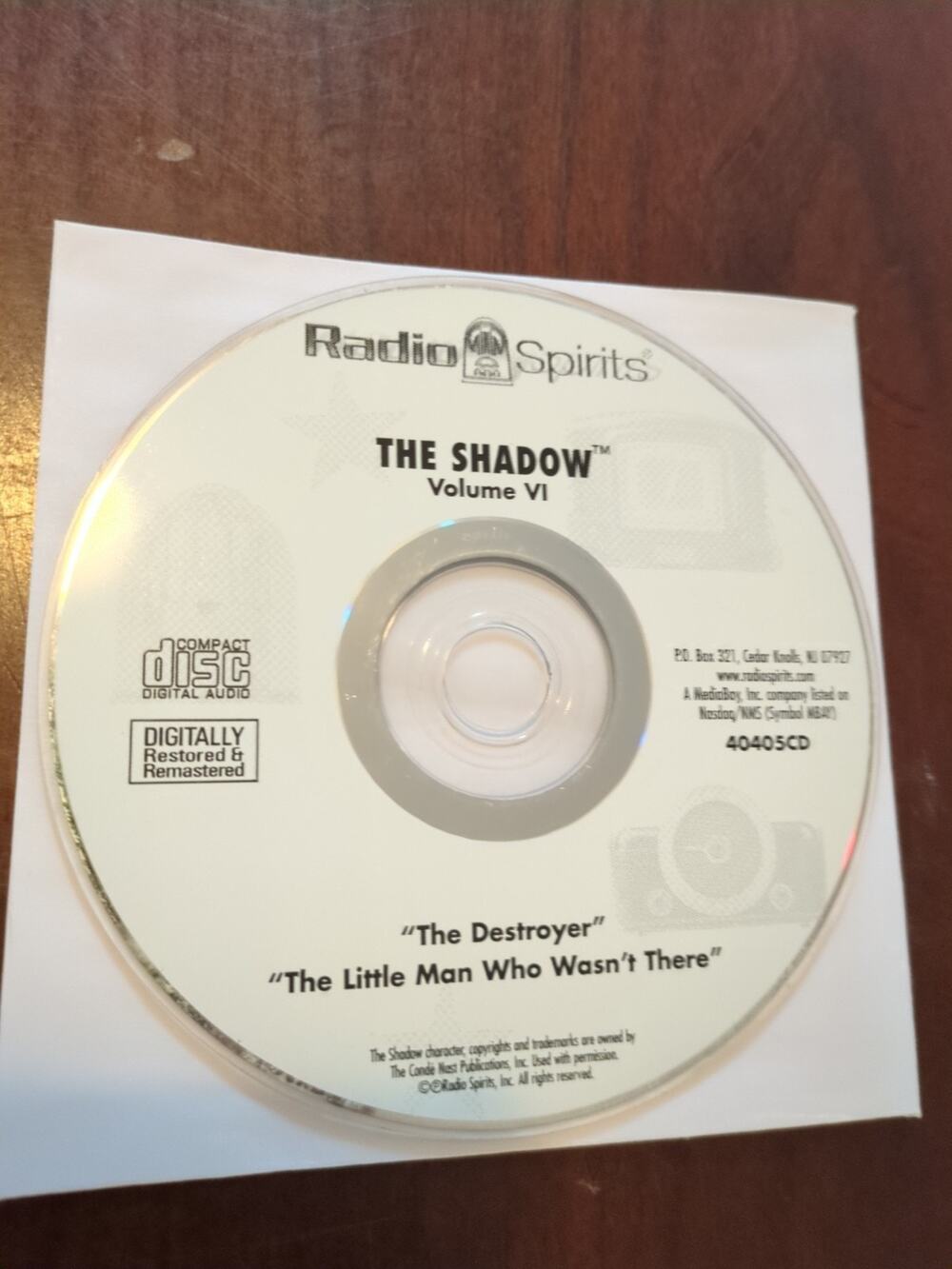 The Shadow volume VI audio CD disc only